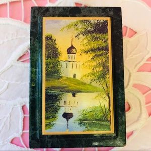 Vintage hand painted jewelry box